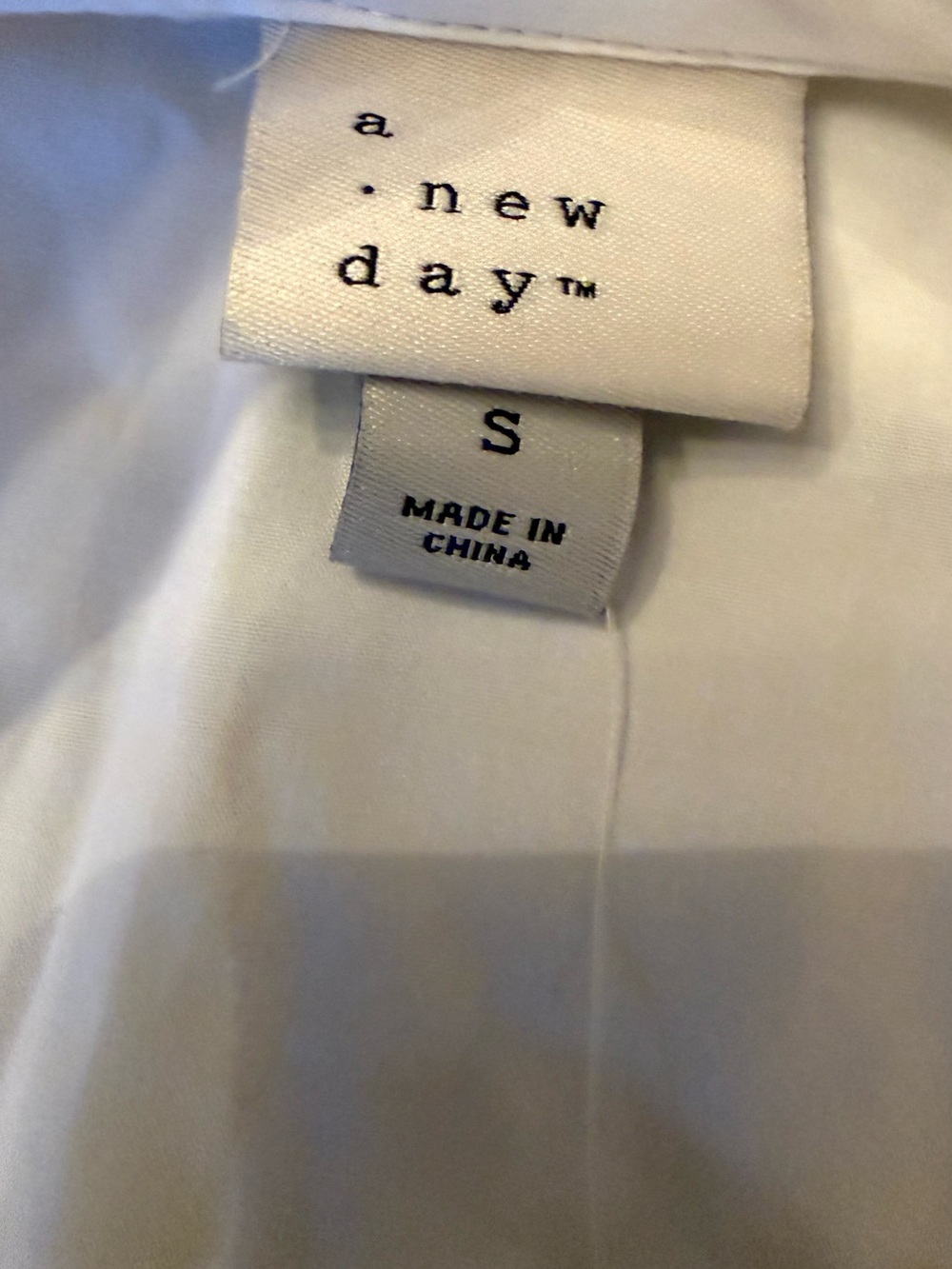A New Day White Cotton Poplin Cap Sleeve Midi Shirtdress w/ Tie Belt Size Small - Picture 9 of 9